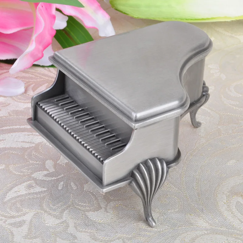 

Creative Jewelry Storage Box Vintage Metal Zinc alloy Piano Shape Storage Box Jewelry Trinket Case Christmas Birthday Gift