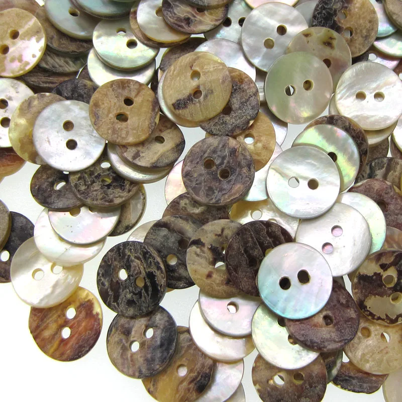 50pcs 10mm 11.5mm 13mm 15mm 18mm Natural Shell Buttons Mother of Pearl Buttons For Women\'s Clothing Garment Accessories