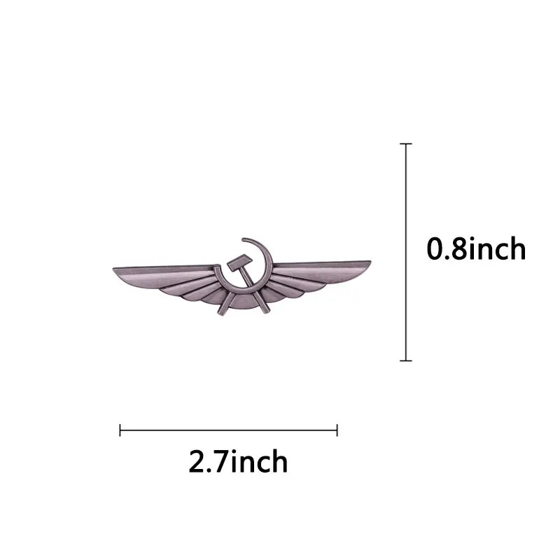 Aeroflot Russian Airlines Brooch Soviet Union Air Force Wing Badge USSR Russian Fleet National Aviation Civil Collar Pin