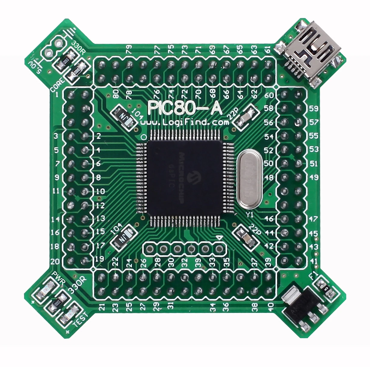 

DsPIC SCM Learning Development Board Core Board PIC80-A with DsPIC30F6014A