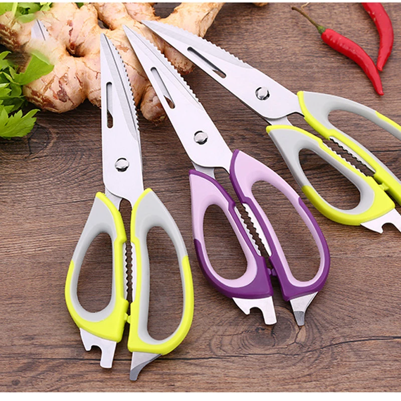 

Stainless Steel Multifunctional Kitchen Scissors Cutting Knife Board Kitchen Cutting Chicken Bone Food Meat Cutting Scissors