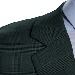 Casual Fashion Design Stylish Blazer Emerald Green Glen Check Suit Jacket Custom Made Blazers Men Tailored Suit Jacket Slim Fit