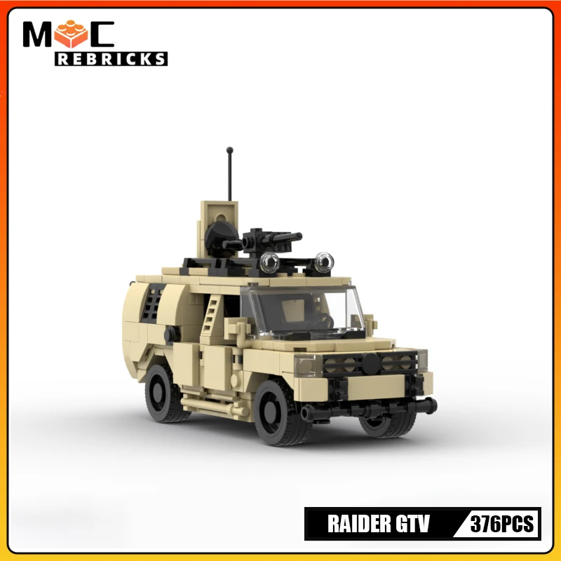 Véhicule SUV Raider de la série militaire pour enfants, figurines chargeables, assemblage de voitures SWAT, briques modèles, jouet MOC, nuits de construction