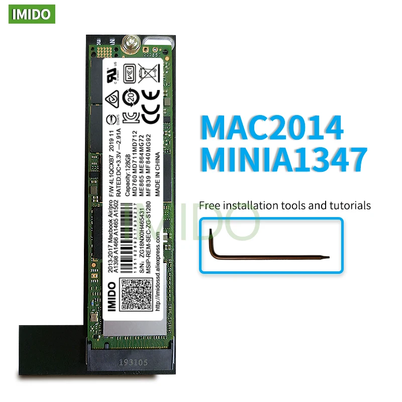 SSD Fit For Mac Mini A1347 With Installation Tools 1.8 Inches SD Strip Arrangement PCIE NVME Compatible With Model A1347 Imido