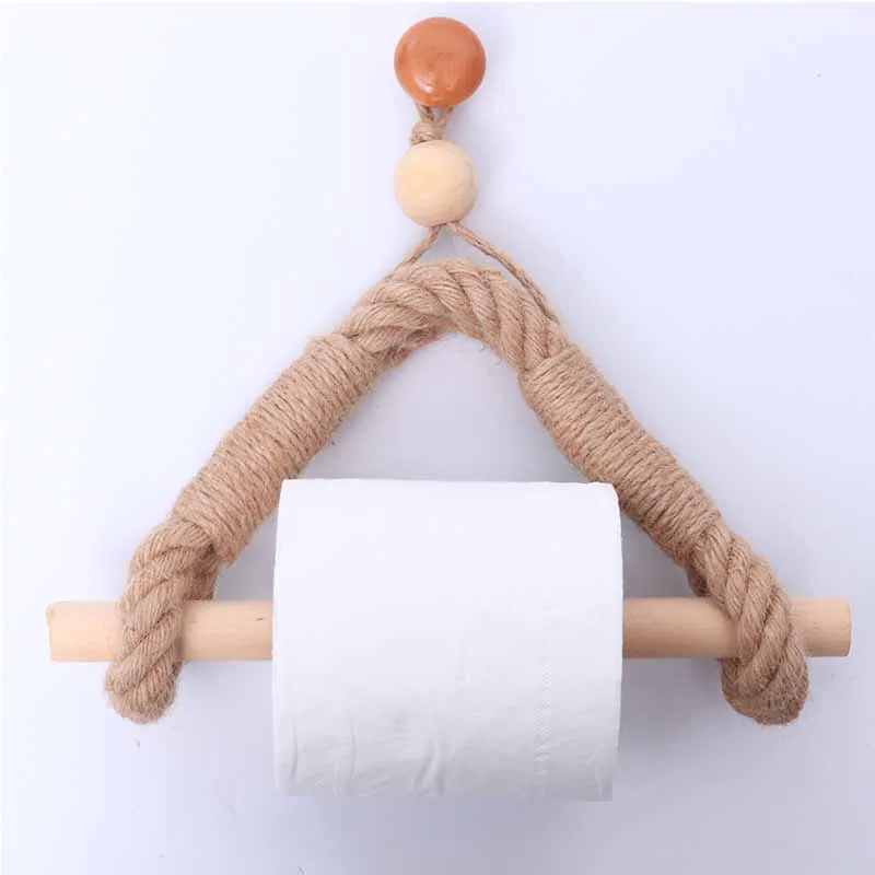 Wooden Toilet Paper Holder, Bathroom Storage, Wall Mount Roll Paper Holder Multipurpose Hand Towel Dispenser, Toilet Tissue Rack