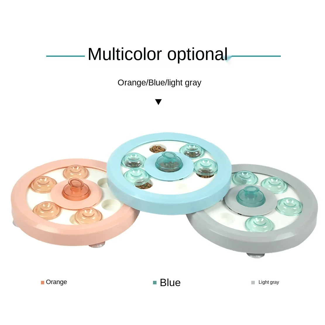 Cat and Dog Pet Disc Slow Feeding Bowl Suction Cup Anti-Moving Pet Feeder Relieving Stuffy Game Plate Slow Food Dog Toy