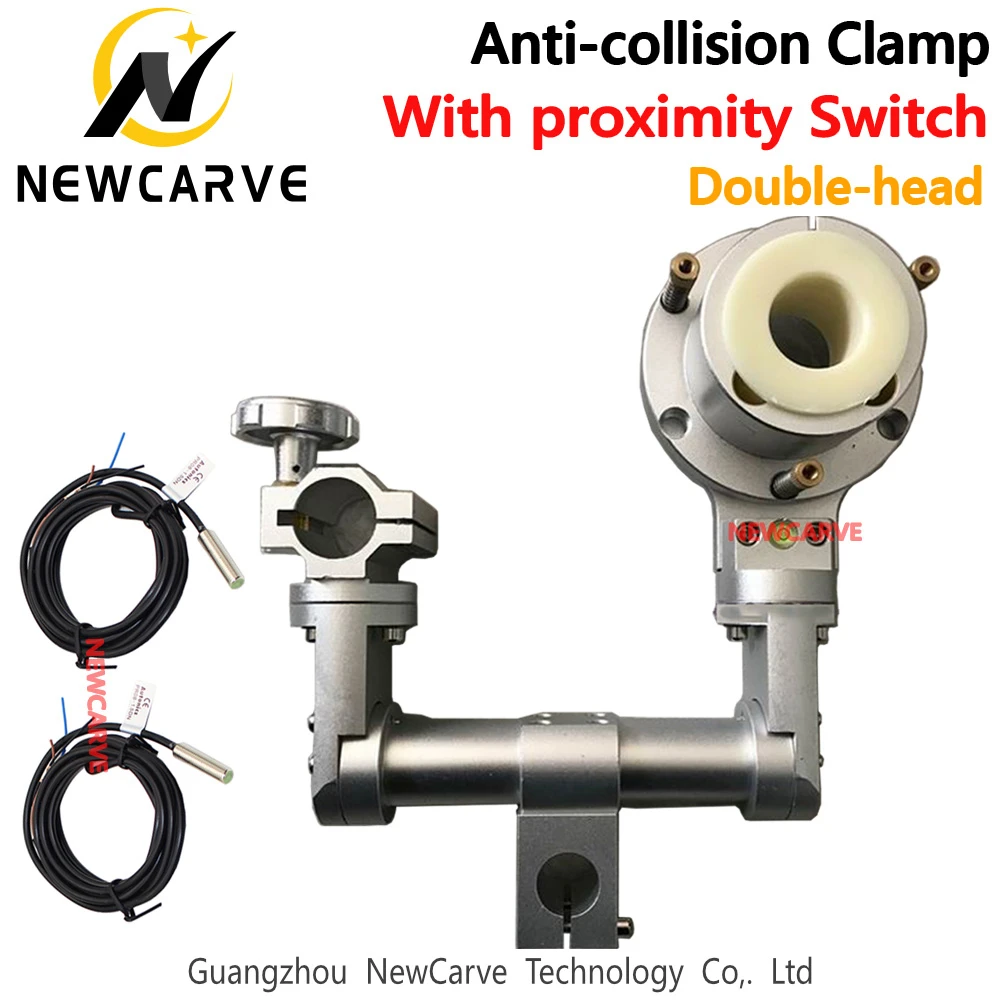 Multi-function Double Head Clamp Anti-collision Fixture with 2pcs proximity switch For Plasma Flame Torch Cutting NEWCARVE