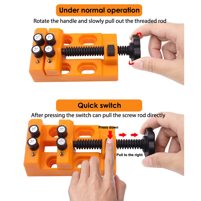 Quick Eight-hole Vise Fixed Clamps Mini Small Clamping Bed Table Vice Carving Bench Clamp Clock Jewelry Repair Bench Vise Tool