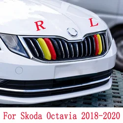 For Skoda Octavia ABS Front Grille Trim in 3 Colors Car Styling Exterior Accessories Color Decorative Strip 2018 2019 2020