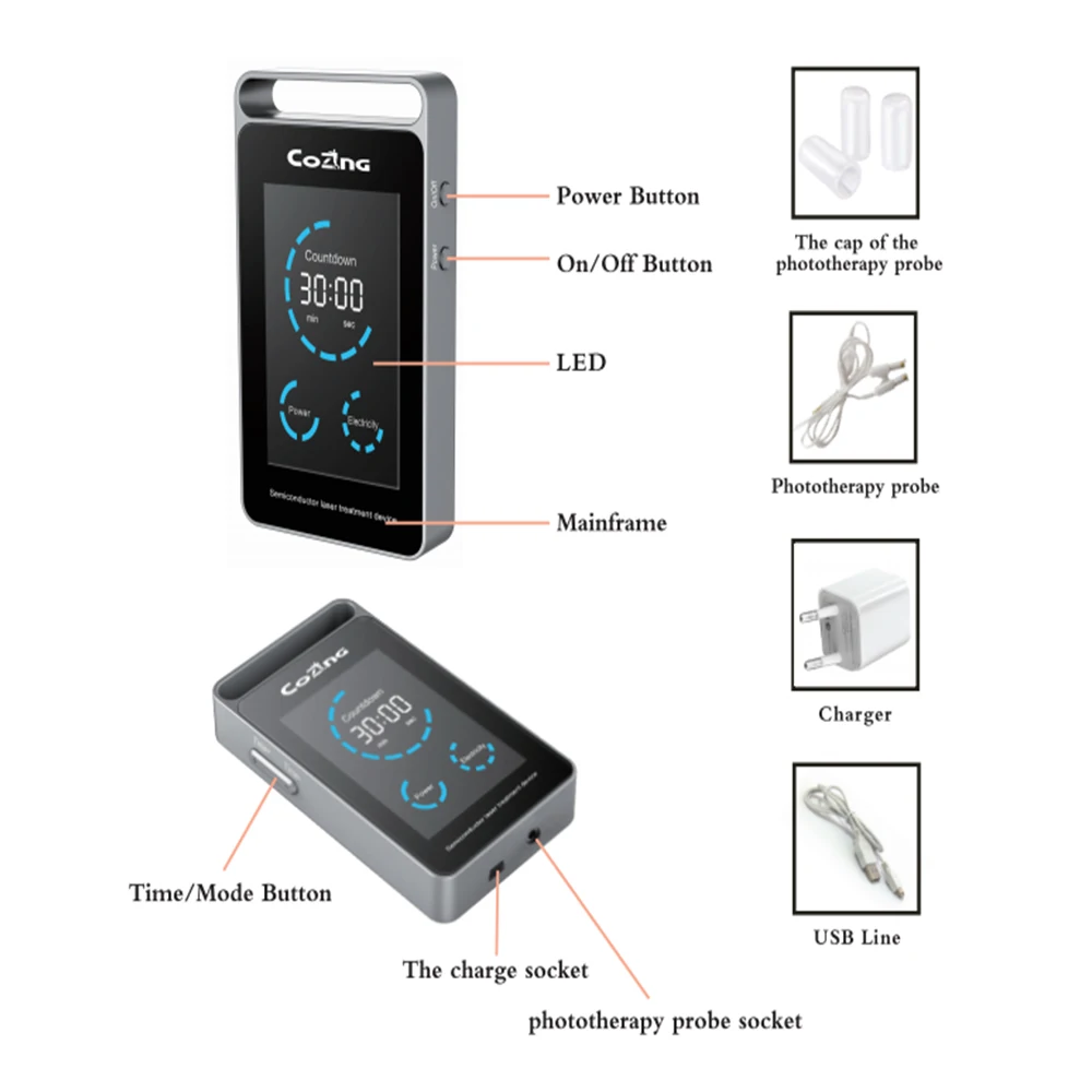 Drug Addiction Physical and Rehabilitation Medical Clinical Proved Laser Light Therapy Device for HOME