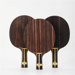 Stuor-raqueta de Ping Pong con hoja de tenis de mesa interior integrada, raqueta de carbono de ébano violento, ataque rápido, alta elasticidad, negro, oro