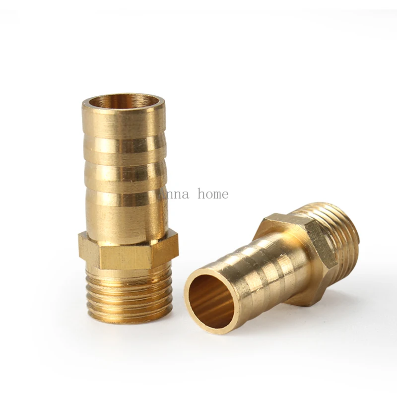 Encaixe de tubulação de bronze para Mangueira Barb Cauda, BSP Macho Conector, Joint Copper Coupler Adapter, 6mm-25mm, 8mm, 10mm, 1/8 \