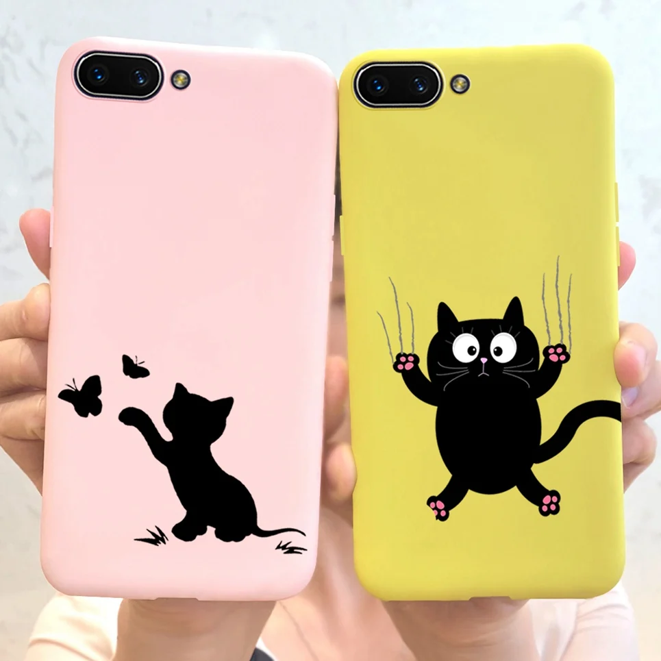 For OPPO A3s Case  Copule Cuty Cat Back Cover Case For Realme C1 OPPO A5 AX5 6.2\