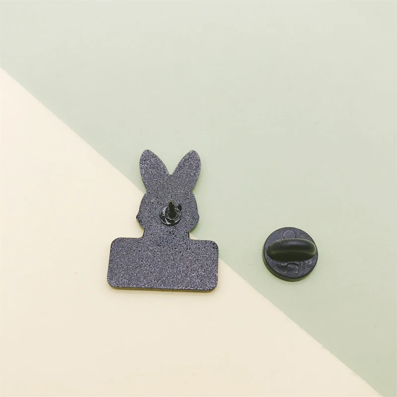 Cartoon Sarcastic Rabbit Enamel Pin Custom Dirty Look Bunny Brooches Fashion Bag Clothes Badge Punk Jewelry Gift for Friends Kid