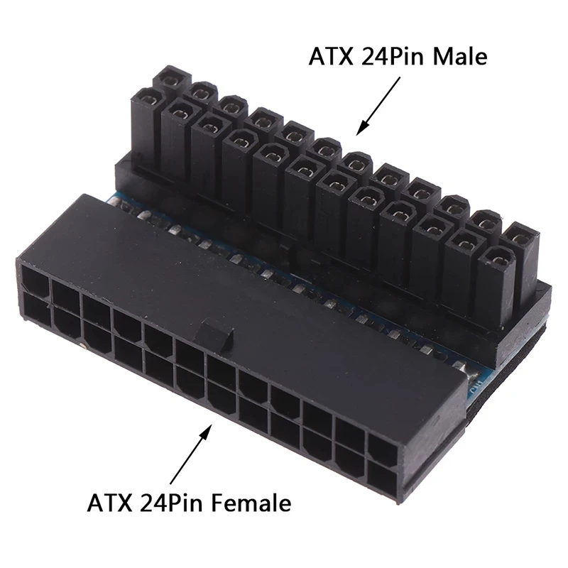 

ATX 24Pin 90 degree 24 pin to 24pin Power Plug Adapter Mainboard Motherboard Power Connectors Modular for Power Supply Cables