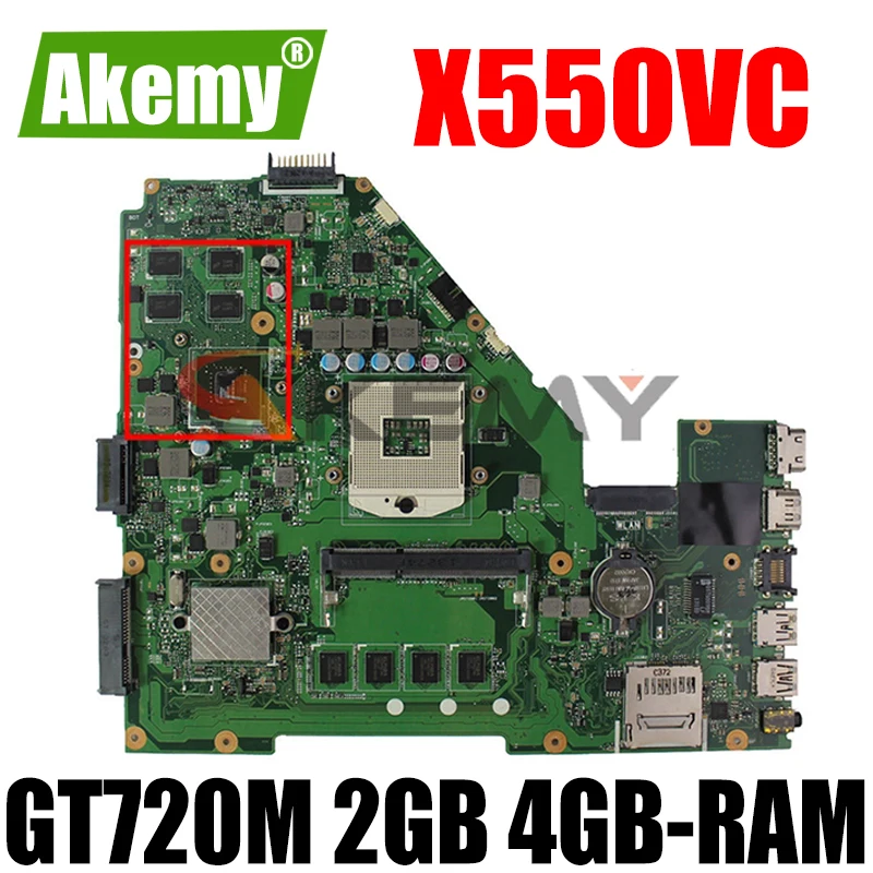 

X550VC GT720M 2GB VRAM 4GB RAM Motherboard REV 3.0 For ASUS R510V X550V X550VC A550V Laptop Mainboard 100% Tested free shipping