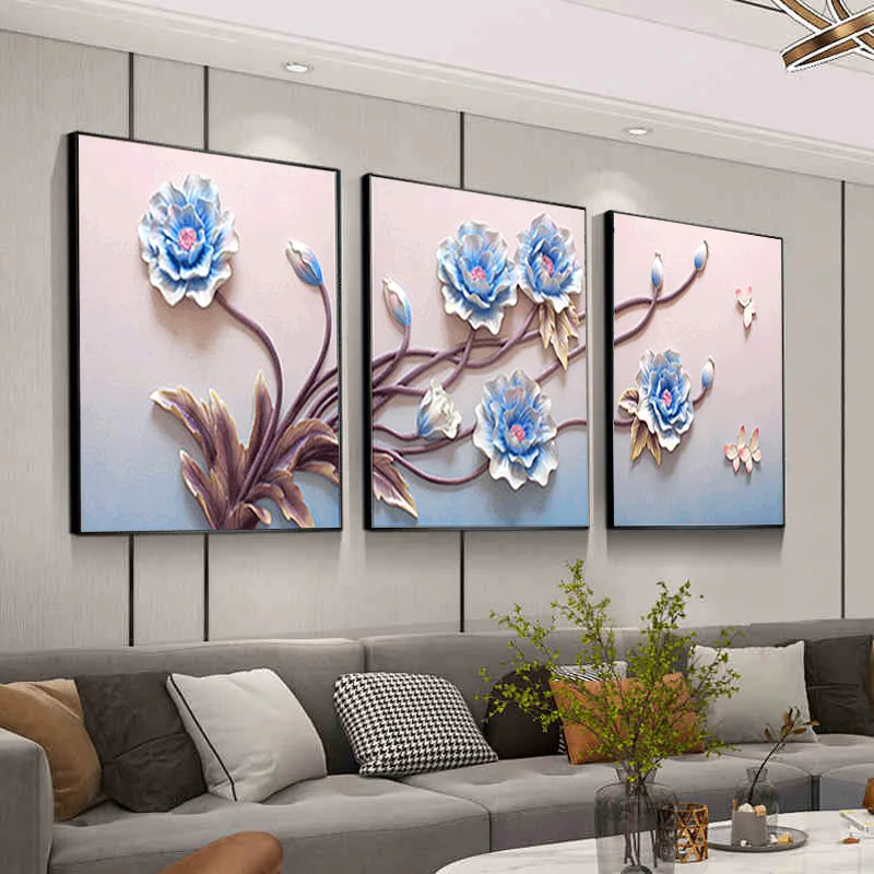 Imagem -02 - Diamante para Faça Você Mesmo Novo Artesanato Bordado com Diamante Completo para Decoração Flores Azuis Peças Pintura Especial com Diamante ab