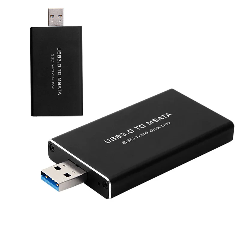 USB 3,0 zu mSATA SSD Festplatte Box Konverter Adapter Gehäuse Externes Gehäuse 1pc K1AA