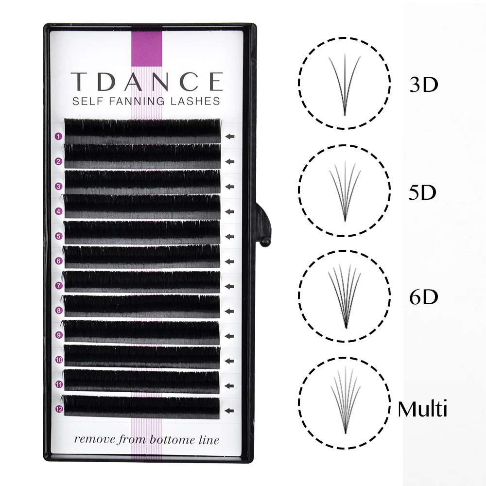 

TDANCE Free Shipping Easy Fan Bloom False Eyelash Extension Free clearance Fast Self-Making tdance pestañas oficial