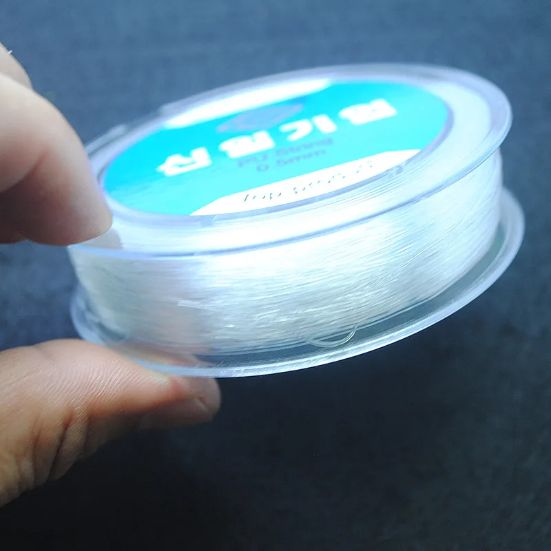 

2 Roll Korean Import Elastic Wire PU Strings 0.5MM 0.6MM 0.7MM 0.8MM 1.0MM Jewelry Wire Women Bracelets Making Accessories