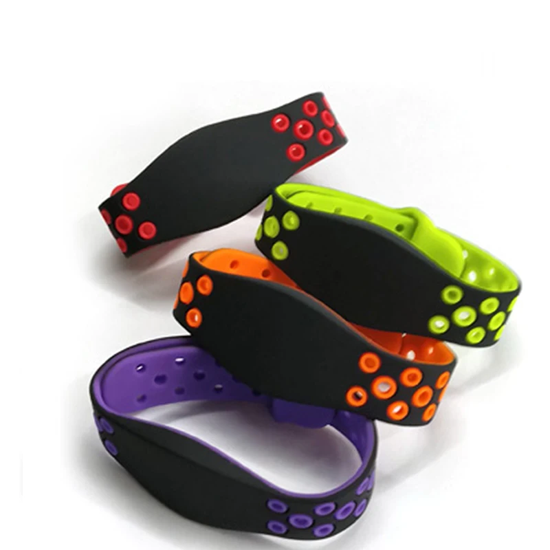 125Khz EM4100 read only RFID Silicone Wristband 18000-2 Protocol