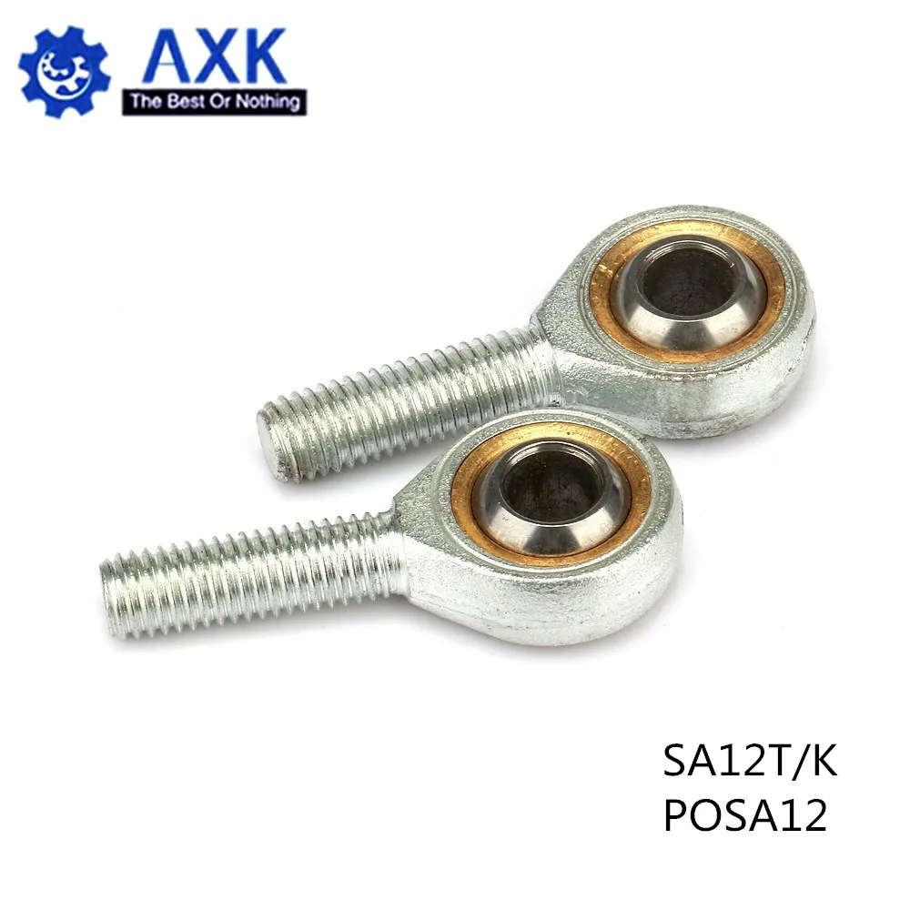 

POSA12 (4pcs) Free shipping SA12T/K POSA12 12mm right hand male outer thread metric rod end joint bearing POS12A