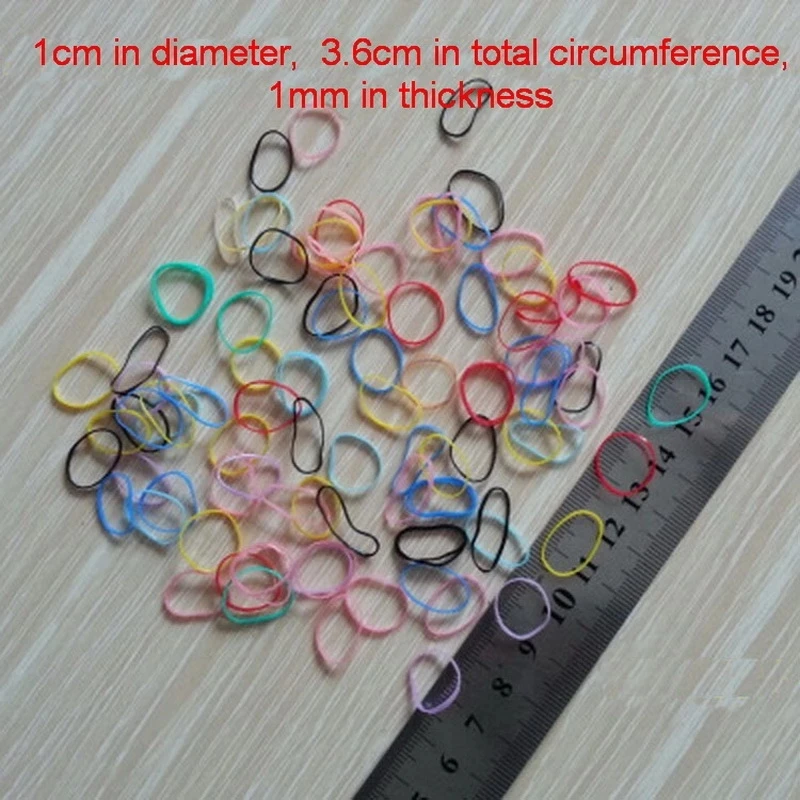 1 Pack Kids Small Rubber Bands Ponytail Holder Disposable Elastic Hair Bands For Baby Girls Gum scrunchie Hair Ties Accessories