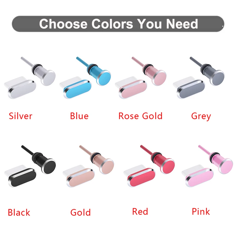 10 مجموعة نوع C ملحقات الهاتف الغبار التوصيل الأدوات ل شاومي هواوي P40 P30 P20 برو P10 سامسونج نوت 9 S10 S9 3.5 مللي متر جاك Usb غطاء