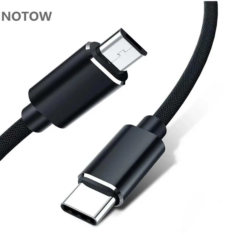 

Notow USB Type C to Micro USB PD 100W 5A Fast Charging Adapter QC4.0 Quick Charger Data Cable For Macbook Samsung Xiaomi Huawei