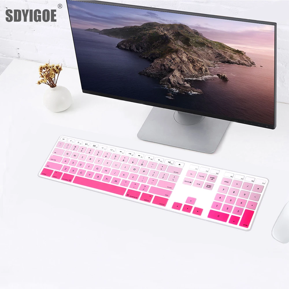 Silicone Keyboard Cover Keypad Skin Protector For Apple imac Magic Keyboard with Numeric Keypad A1843 MQ052LL/A  MB110/B  A1243