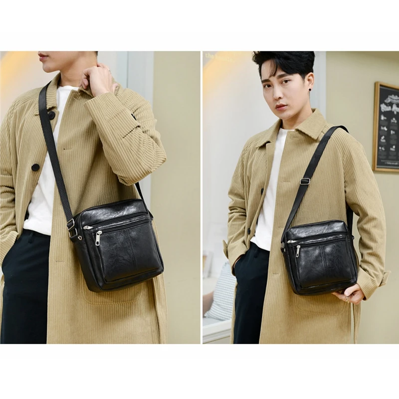 2022 Men\'s Leather Shoulder Bags Vintage Genuine for Men Messenger Bag Men Leather Designer Men\'s Cross Sling Bags Male Handbag