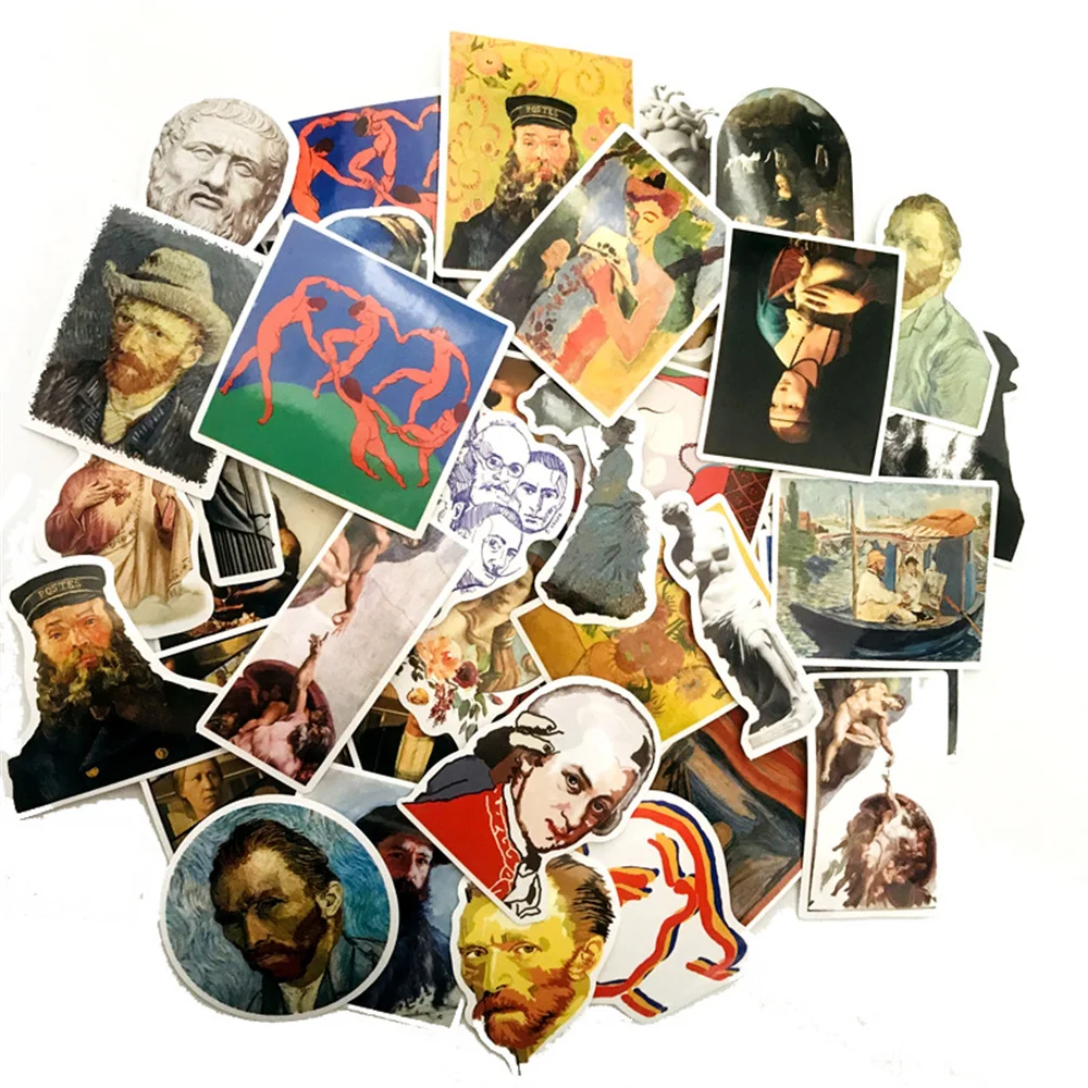 10/30/50PCS Classical Artist Sculpture David PVC Graffiti Sticker Decorative Sticker Notebook Mobile Phone Sticker Wholesale