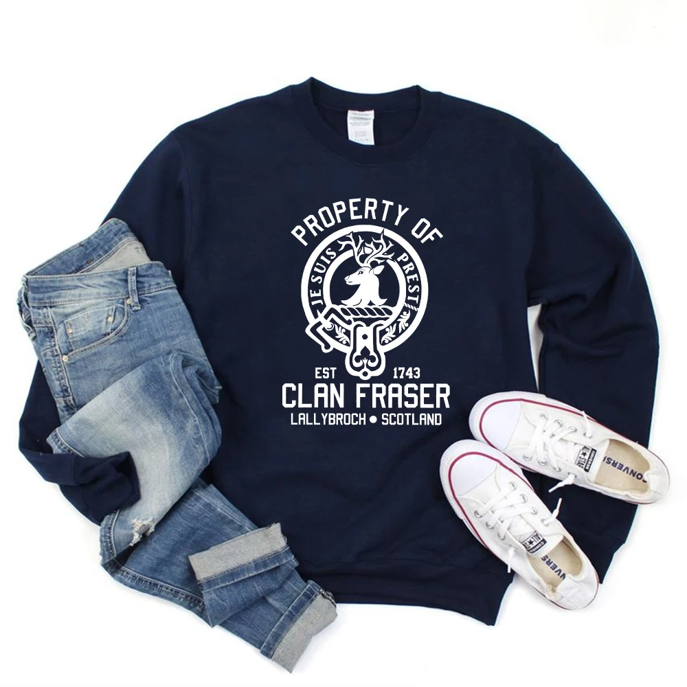 Property of Clan Foster Outlander Sweatshirt Claire Jamie Fraser Outlander Tv Show Crewneck Sweatshirts Women Sassenach Hoodies