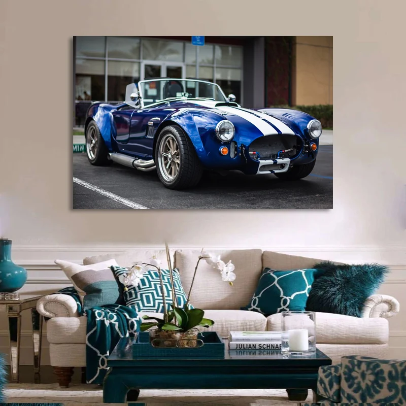 Supercar Posters Shelby AC Cobra Vintage Car Cabriolet Picture Canvas Painting Wall Art Prints Modern Home Room Decorations