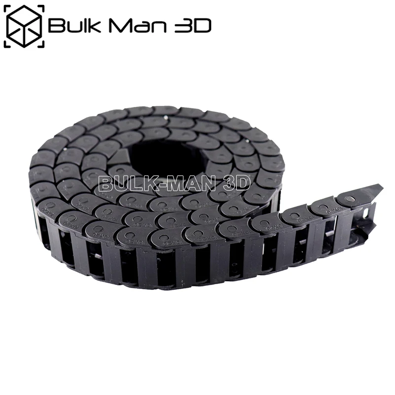 10*20mm Length 1000mm Cable Drag Chain Non-Opening Wire Carrier with End Connectors for CNC Router Machine Tools