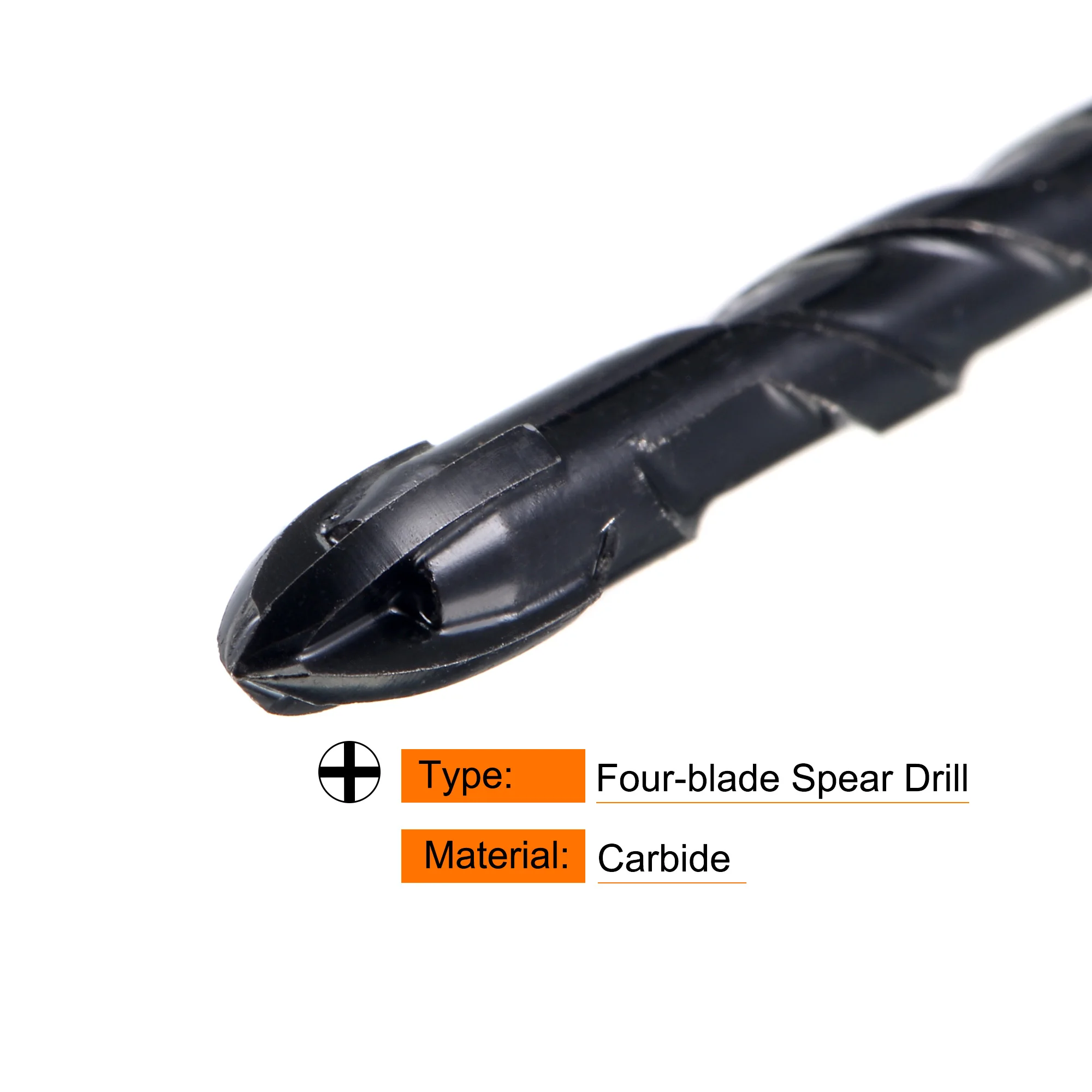 Uxcell-broca para mampostería de hormigón, acero de alta velocidad, vástago de 1/4 ", 6mm de diámetro, para vidrio