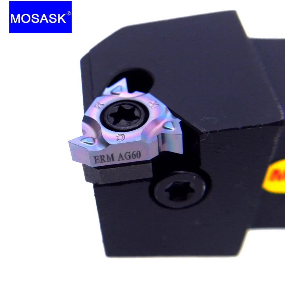 Imagem -02 - Mossask Ser Externo Cnc Cortador de Giro Rosca da Haste Rosqueada Inserções 11er 16er Insers de Carboneto Lathe Suportes de Ferramentas de Rosqueamento