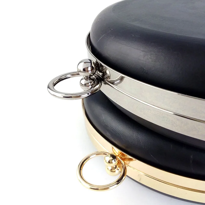 

10cm Metal Clasps Dinner Round Box Purses Frame Handles for DIY Handbags Kiss Twisted Lock Buckle Tone Bag Accessories