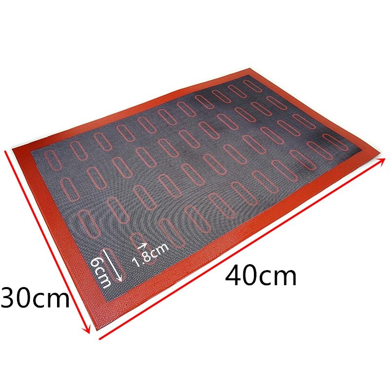 Aomily Silicone 30x40cm Double Sided Printing Baking Mat Non Stick Pastry Oven Cake Baking Perforated Sheet Liner Pastry Mat