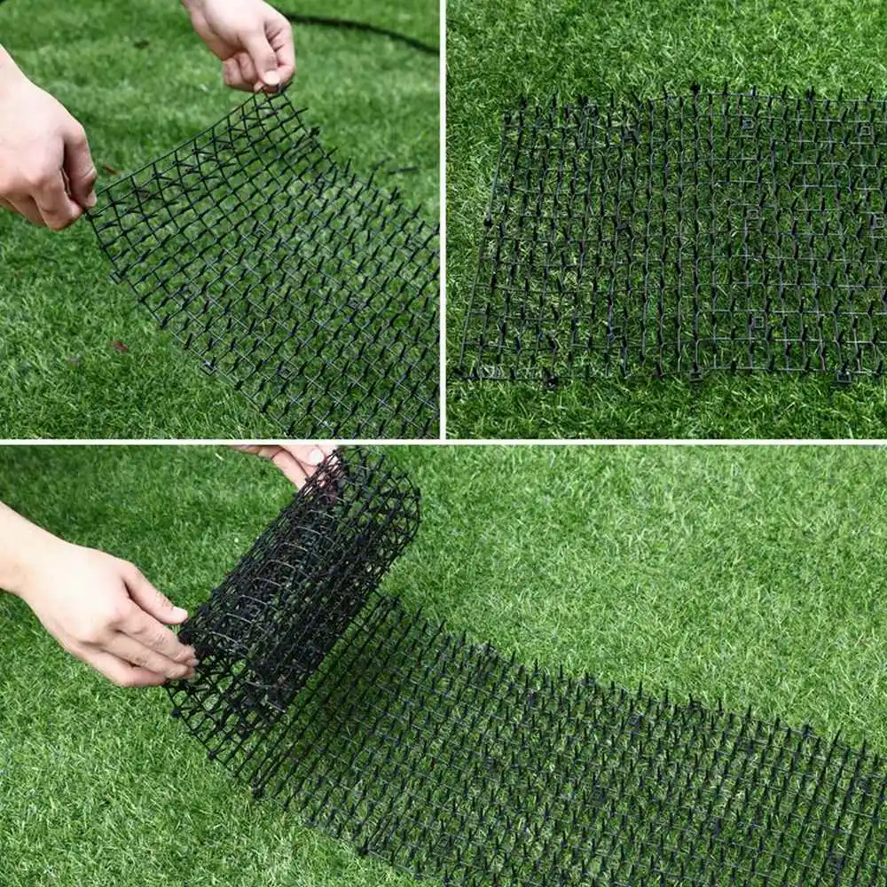 2/4/6M Garden Cat Scat Mats Anti Dog Repellent Mat Prickle Strips Net Spike Keep Cat Away Digging Climbing Cat Fence Pets Supply