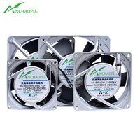 ACP-230XBL 80mm 92mm 120mm 230V double ball bearing silver aluminum frame AC axial flow cooling fan for cabinet electric cabinet