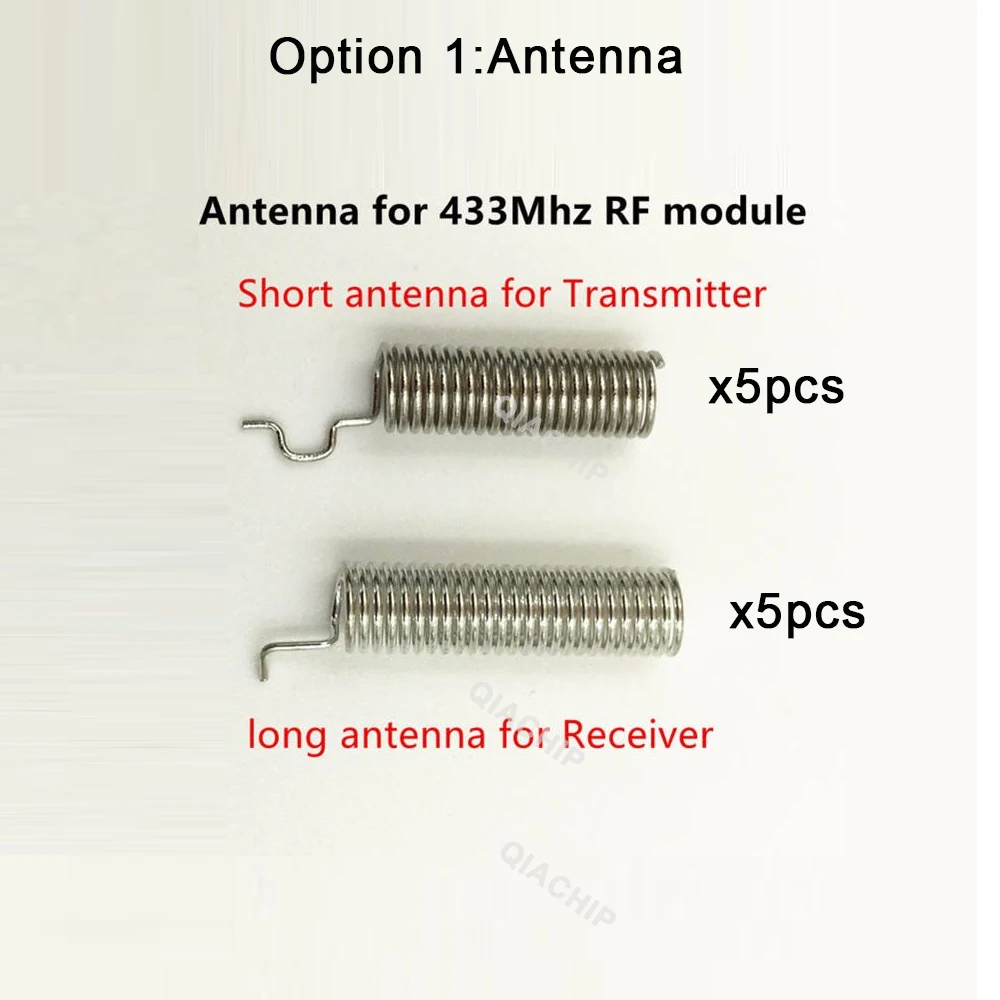 Antena QIACHIP 433Mhz do odbiornika RF 433Mhz i modułu nadajnika do bezprzewodowych pilotów 10 sztuk/1 zestaw