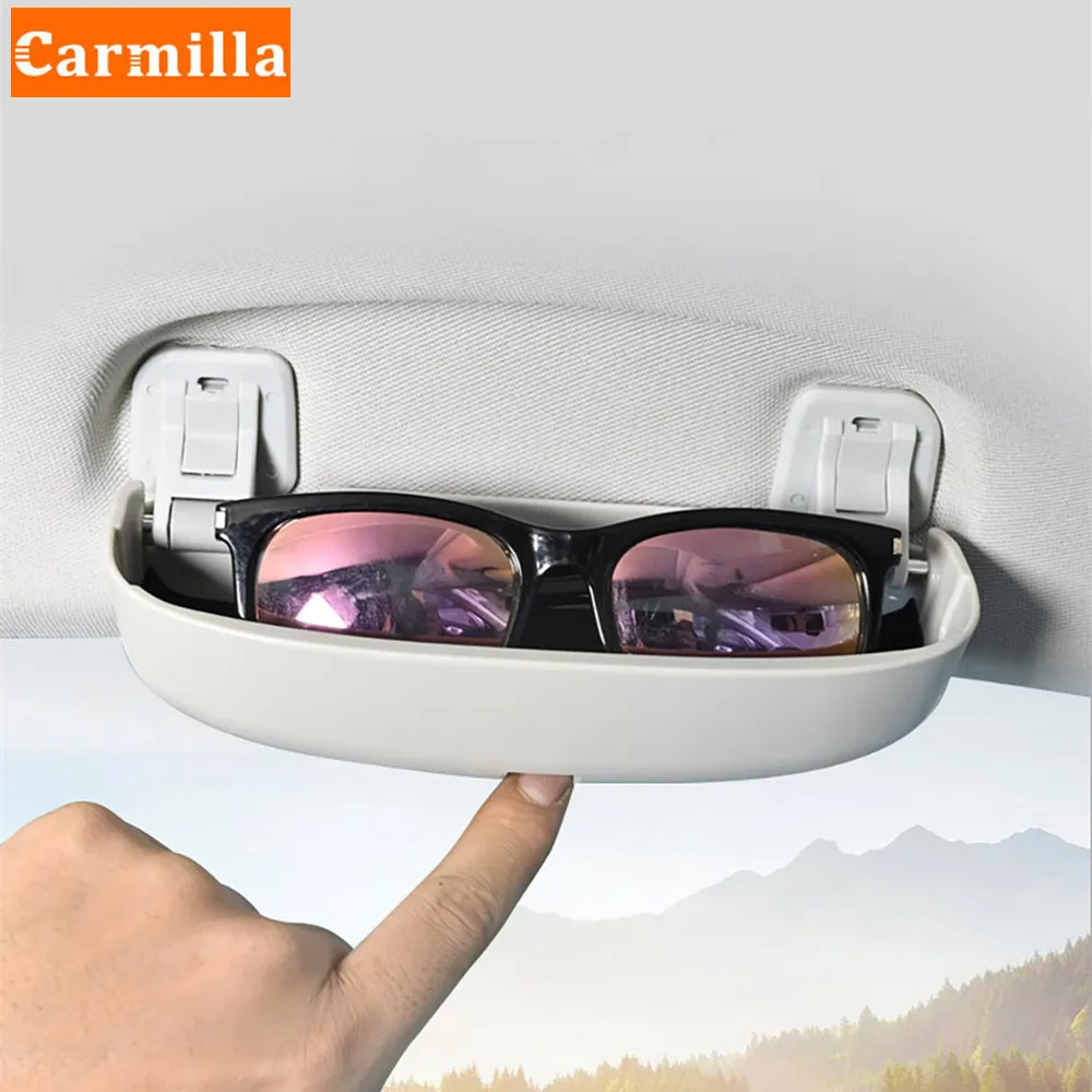 Carmilla سيارة حامل نظارات شمسية نظارات حافظة لسكودا Karoq kodiack 2017 2018 2019 2020 2021 نظارات صندوق تخزين اكسسوارات