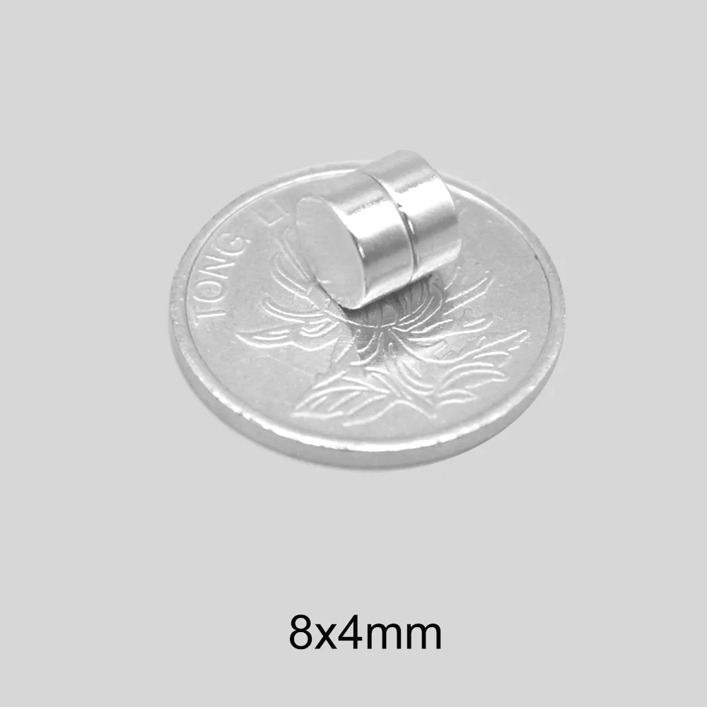 20~300PCS 8x4 Round Powerful Magnet 8mmx4mm Bulk Sheet Neodymium Magnet disc 8x4mm Permanent NdFeB Strong Magnet circular 8*4