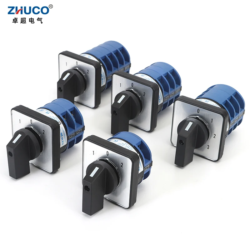 ZHUCO SZW26/LW26-32 32A On-Off-On  3 Position 1-4 Phase 1-0-2 Cam Automatic Changeover Switch D101.1 D202.2 D303.3 D404.4 240V