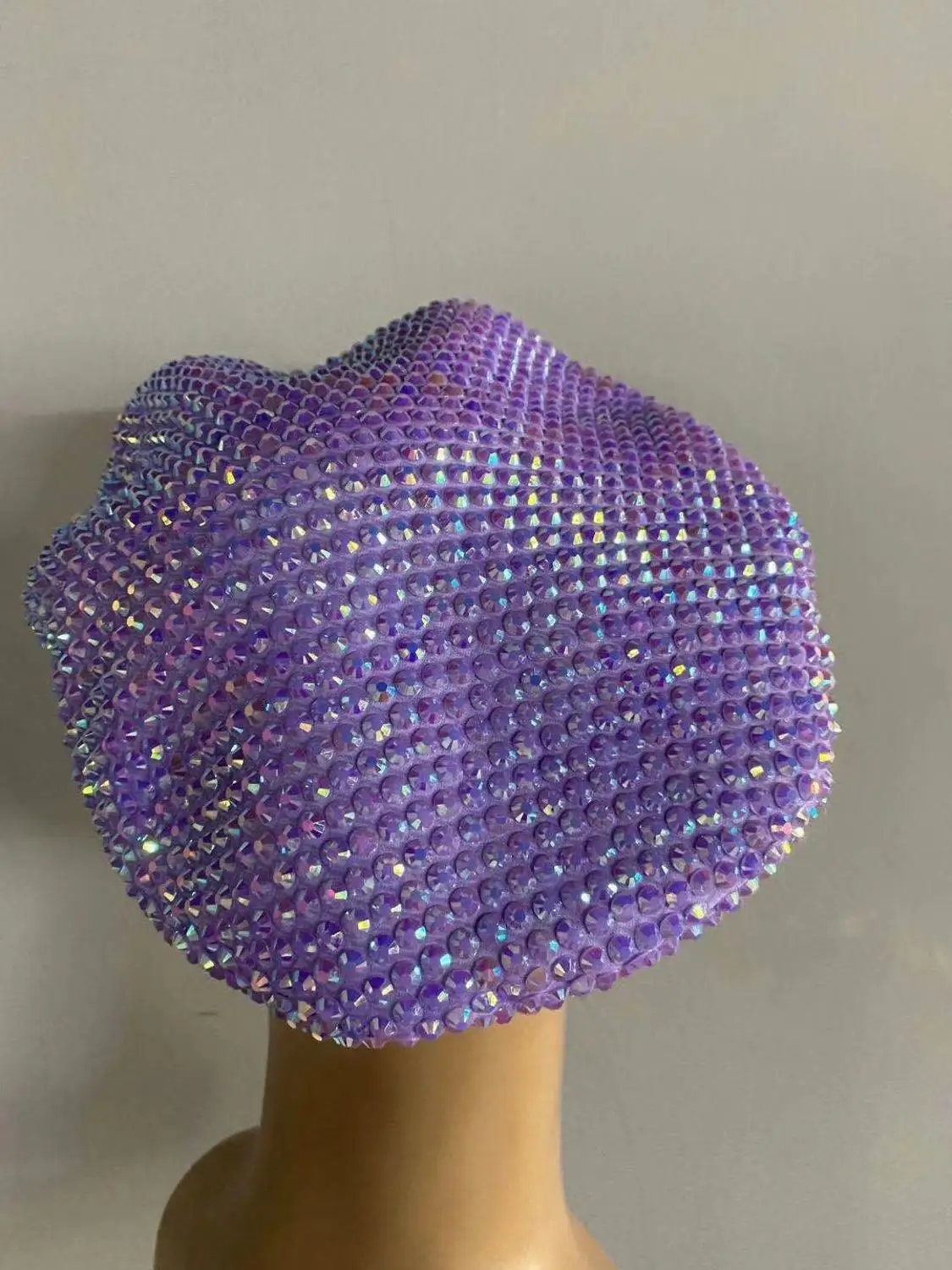 Signore caldo Berretto Elegante Flull sparkly Rhinestone di Alta Qualità Femminile Lavorato A Maglia Cappelli Berretti rave festival accessori per prestazioni