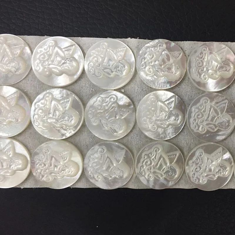 15MM Natural White Pearl Cupid Shell Beads For Jewelry Making Charms Female DIY Fashion Jewelry Accessories 5Pcs/Lot
