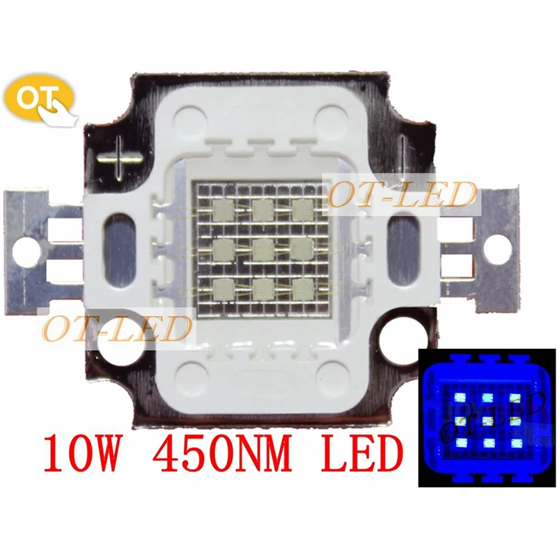 5PCS/lot 10W  Royal Blue 450nm LED Deep Red Color 660NM  High Power LED Lamp Light For Plant Grow Aquarium