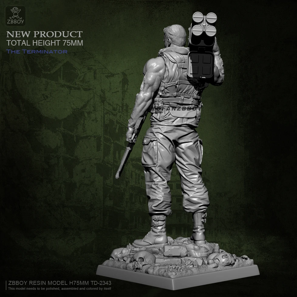 75mm Resin Model Kits Terminator self-assembled TD-2343