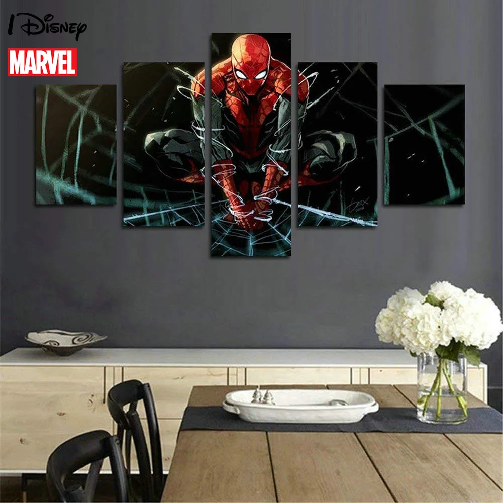 

Disney Marvel Anime Avengers Spiderman Poster Painting Canvas Print On Wall Art Picture For Kids Living Room Home Decor